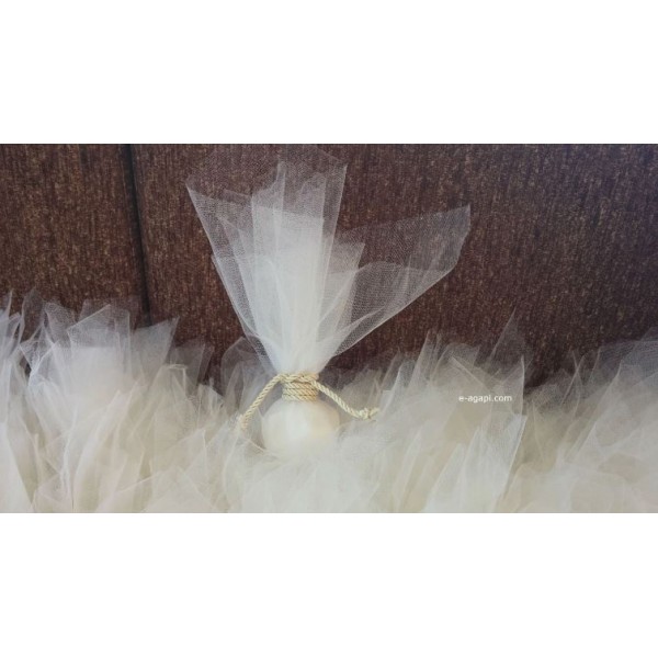 Favors tulle pouch minimal Wedding souvenirs Greek favors with koufeta confetti