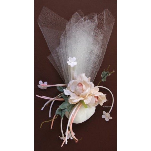 Favors pouch Floral Wedding tulle bomboniere Wedding guests gift with koufeta