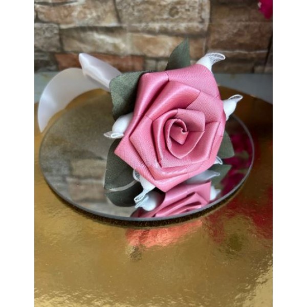 Favors Roses Wedding bomboniere giveaway Handmade satin elegant decorations