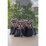 Favors pouch denim Anchor pouch Navy theme Baptism bomboniere White blue nautical souvenirs for christening boy