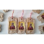 Favors ornament Choose Saint Icons Personalized Greek baptism bomboniere with koufeta confetti Religious style