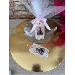 Favors ornament Choose Saint Icons Personalized Greek baptism bomboniere with koufeta confetti Religious style