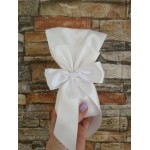 Favors pouch White Ivory satin Unique guests wedding souvenirs Baptism greek bomboniere Elegant event