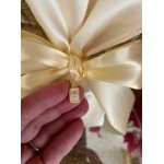 Favors pouch White Ivory satin 24K gold plated cross Unique guests wedding souvenirs Baptism greek bomboniere Elegant event