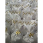 Favors pouch Olive leaves Unique guests wedding souvenirs Baptism greek bombonieres Elegant event