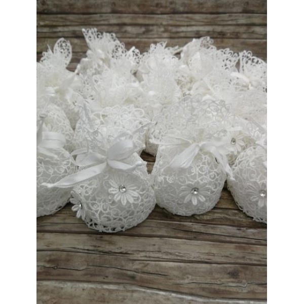 Favors pouch Dainty Daisy Lace pouch Wedding favors Baptism bomboniere Delicate pouche's koufeta