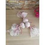 Favors pouches Floral handkerchief Wedding guests gifts Baby girl baptism souvenirs Romantic marriage