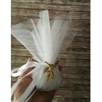 Favors tulle pouch Silver Gold Olive bomboniere Wedding Baptism guests gifts Unique grecian style