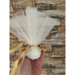 Favors tulle pouch Silver Gold Olive bomboniere Wedding Baptism guests gifts Unique grecian style