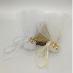 Favors tulle pouch Silver Gold Olive bomboniere Wedding Baptism guests gifts Unique grecian style