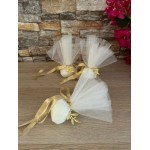 Favors tulle pouch Silver Gold Olive bomboniere Wedding Baptism guests gifts Unique grecian style