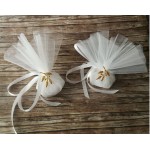 Favors tulle pouch Silver Gold Olive bomboniere Wedding Baptism guests gifts Unique grecian style