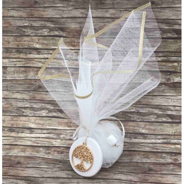 Favors tulle pouch Tree of life Wedding guests gifts Baptism bomboniere Christening souvenirs Elegant event