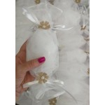 Favors tulle pouch Candy shaped bomboniere Baptism Wedding guests gifts with koufeta Handmade