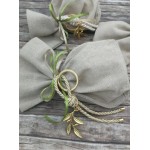 Favors pouch Olive branch keychain Wedding bomboniere Baptism guests gifts Unique grecian style