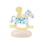 Favors ornament Boy on rocking horse Baby boy baptism souvenirs Greek bomboniere koufeta Christening guests gifts 