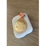 Favors ornament Byzantine cross on marble Baptism bomboniere Religious souvenirs with koufeta