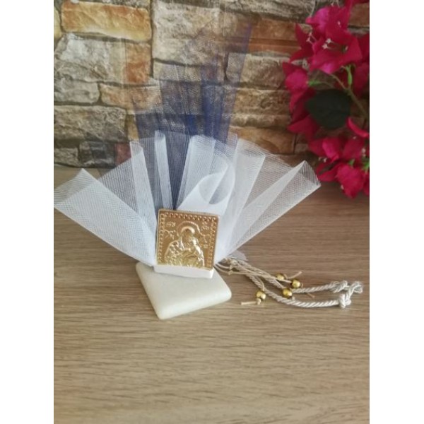 Favors ornament Mary and Jesus mini icon Baptism souvenirs Greek bomboniere koufeta guest gifts Religious style