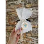 Favors pouch hanging Evil eye Greek bomboniere baptism koufeta Baby boy girl christening souvenirs Color options