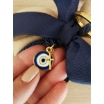 Favors keychain Evil eye Baptism Wedding bomboniere Color options Guests gifts pouch Unique rustic style