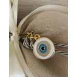 Favors keychain Evil eye Baptism Wedding bomboniere Color options Guests gifts pouch Unique rustic style