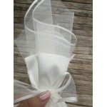 Favors tulle pouch All white Tall Handmade Wedding Baptism bomboniere Elegant event