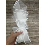 Favors tulle pouch All white Tall Handmade Wedding Baptism bomboniere Elegant event