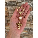 Favors pouch personalized Stainless steel 24K gold cross keychain Baptism Wedding souvenirs Elegant guest gifts