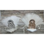 Favors ornament Mary and Jesus Baptism self stand decor souvenirs Greek bomboniere koufeta guest gifts Religious style