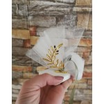 Favors olive Gold Olive branch on ceramic Wedding ornament souvenirs Greek bomboniere koufeta Baptism guest gifts