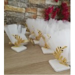 Favors olive Gold Olive branch on ceramic Wedding ornament souvenirs Greek bomboniere koufeta Baptism guest gifts