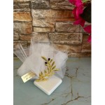 Favors olive Personalized Gold Olive branch on ceramic Wedding ornament souvenirs Greek bomboniere koufeta Baptism guest gifts