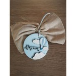 Favors pouch Airballoon Personalized ceramic bomboniere ornament Baptism guests gifts