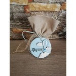 Favors pouch Airballoon Personalized ceramic bomboniere ornament Baptism guests gifts