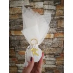 Favors keychain Olive branch personalizable Baptism Wedding bomboniere Greek favors with koufeta Guests gifts pouch Rustic elegant style