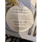 Favors keychain Olive branch personalizable Baptism Wedding bomboniere Greek favors with koufeta Guests gifts pouch Rustic elegant style