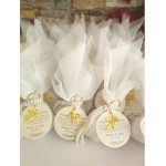 Favors keychain Olive branch personalizable Baptism Wedding bomboniere Greek favors with koufeta Guests gifts pouch Rustic elegant style