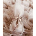 Favors tulle pouch Ivory with pearl Classic tulle bomboniere Orthodox Baptism Wedding guests' souvenirs