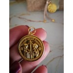 Favors keychain Saints Eleni Konstantine Byzantine cross with envelope Baptism Wedding bomboniere Greek favors with koufeta