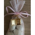 Favors dainty Bible charm baptism Baby girl baby boy christening Guests souvenirs Koufeta bomboniere with safety pin