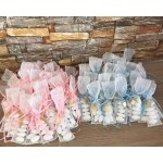 Favors dainty Bible charm baptism Baby girl baby boy christening Guests souvenirs Koufeta bomboniere with safety pin