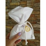 Favors Byzantine cross White pouch favors Greek bomboniere baptism koufeta Baby boy girl christening