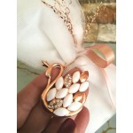 Favors Rose gold swan charm with rhinestone feathers Baptism baby girl bomboniere Greek favors with koufeta