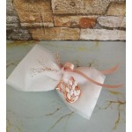 Favors Rose gold swan charm with rhinestone feathers Baptism baby girl bomboniere Greek favors with koufeta