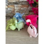 Favors ornament Dinosaur money box Baptism ceramic souvenirs Greek bomboniere with koufeta