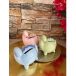 Favors ornament Dinosaur money box Baptism ceramic souvenirs Greek bomboniere with koufeta