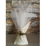 Favors pouch Olive wedding bomboniere with koufeta Wedding guests gifts Rustic chic burlap pouch