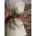 Favors pouch Olive wedding bomboniere with koufeta Wedding guests gifts Rustic chic burlap pouch