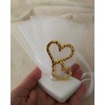 Favors ornament Two hearts Wedding bomboniere with koufeta Guests gifts Tulle pouch Modern and Elegant