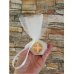 Favors tulle pouch Byzantine cross Christening favors Baby girl, baby boy baptism